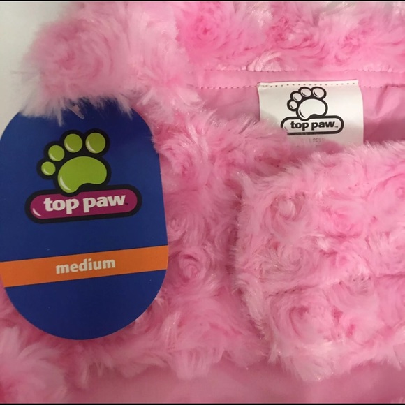 TOP PAW Dog PINK FUR JACKET Size Medium NEW - Picture 4 of 4
